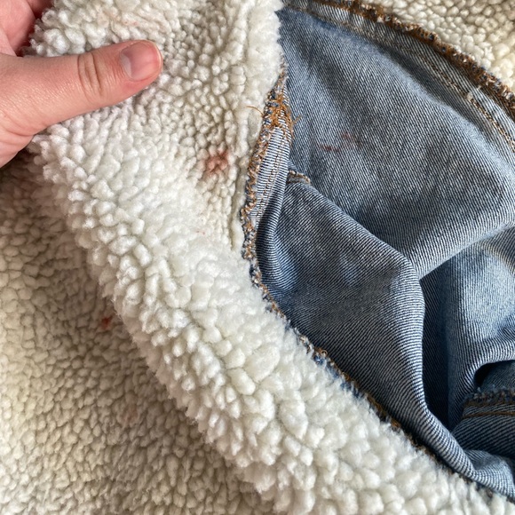 Jean denim shearling jacket target universal thread - Picture 7 of 13